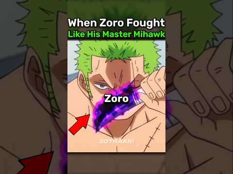 When Zoro Fought Like His Master Mihawk! 💀 #onepiece #shorts