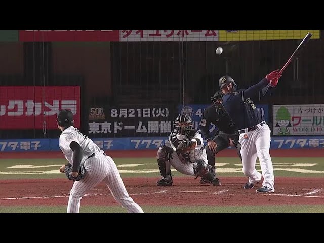 【6回表】打線が繋がった!! バファローズ・マレーロの一打で追加点!! 2018/4/18 M-Bs