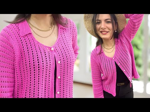 بافت بلوز قلاب‌بافی بدون درز و بدون زنجیره شروع 💕 آموزش کامل و ساده | Crochet Blouse Pattern