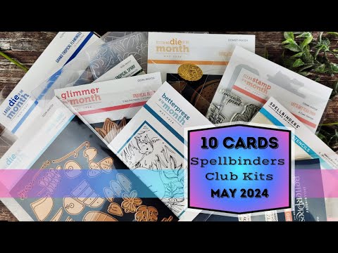 10 Cards May 2024 Spellbinders Club Kits : Tropical Theme