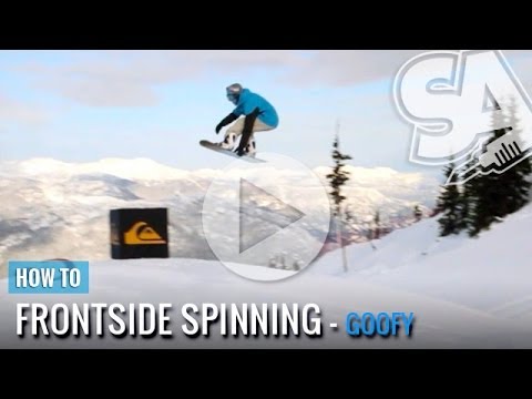 How To Spin Frontside 180's, 360's, 540's & 720's On A Snowboard (Goofy)