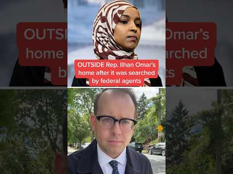 OUTSIDE Rep. Ilhan Omar's home after it was searched by federal agents