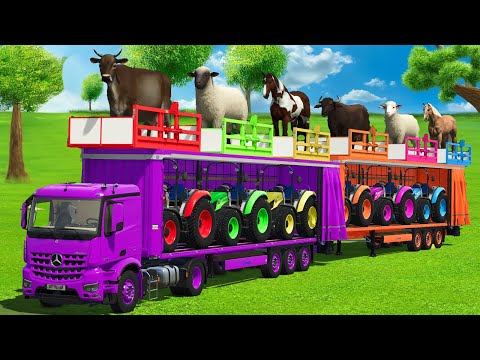 LOAD BUFFALO, SHEEPS, COWS, HORSES, RAMS, GOATS & TRANSPORT WITH TRUCKS - FS25