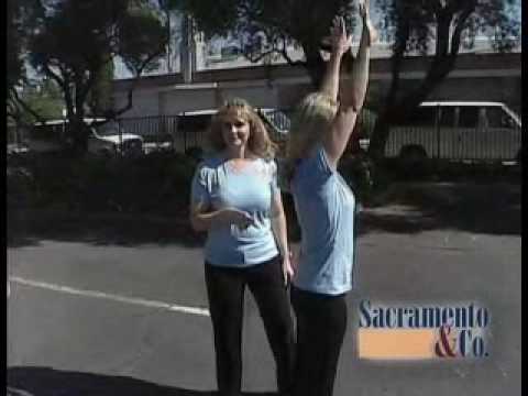 Getgymnastics.com  Becky Trageser does Standing Tuck