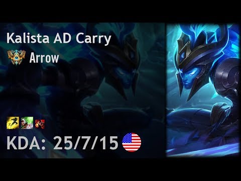 Kalista AD Carry vs Tristana - Arrow - NA Challenger Patch 7.16