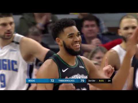 Karl Anthony Towns Full Highlights Timberwolves vs Magic 2019 01 04   29 Pts, 2 Ast, 15 Rebounds!