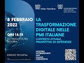  Webinar - La trasformazione digitale nelle PMI - Sezione Servizi Innovativi ConfCHPE e Anitec-Assinform