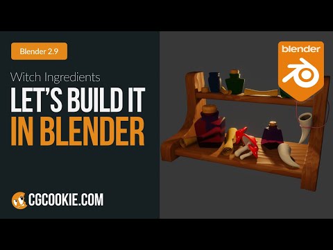 Witch Ingredients | Let's Build It In Blender