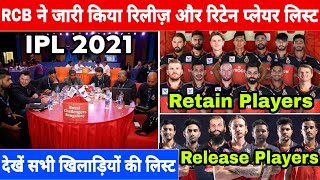 IPL 2021 : RCB Announce Release And Retain Player List | Royal Challengers Banglore Team For 2021