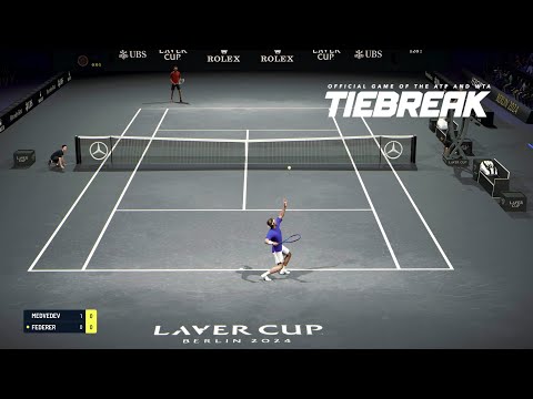 TIEBREAK - Daniil Medvedev Vs Roger Federer I Laver Cup Arena I Legend AI (PS5)