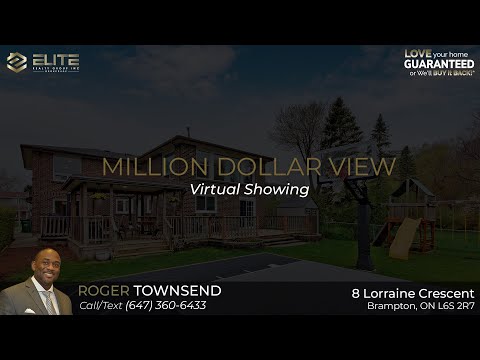 8 Lorraine Crescent Brampton, ON L6S 2R7 Virtual Showing w/Roger Townsend (647) 360 6433