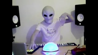 An alien playing music (GRAViiTY - Shaman)