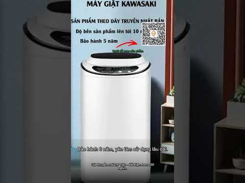 Máy giặt mini tự động KAWASAKI 5kg PVL - Giặt nhỏ gọn, tiết kiệm không gian - Bảo hành 6 năm