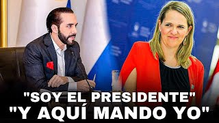 "USTED CALLESE" Embajadora de Canadá llama de "VIOLADOR DE DERECHOS" a Bukele y así explota🤯