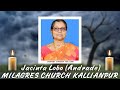 Final Rites of Jacinta Lobo ( Andrade ) 60 years