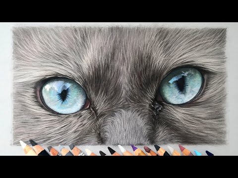 Cat eye tutorial with Pastel Pencils + Tonsillitis