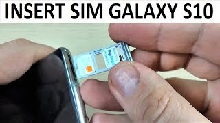 How to Insert SIM & Memory SD Card in Samsung Galaxy S10