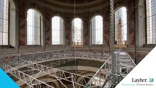Layher Allround FW szerkezet kupolába emelése - Esztergomi Bazilika