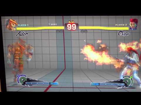 Evo 2013 Super Street Fighter 4 AE Gun Fingers (Adon) vs Kyabetsu (C.Viper)