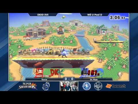 DIOD XVI SSB4 Singles Pools: fource (Diddy Kong) Vs. Dr. Pizza (Lucario)