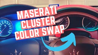 Maserati Instrument Cluster Dash Removal -- Swap Black to Red!