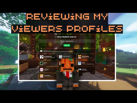 Qyutos - REVIEWING MY VIEWERS PROFILES EVERYDAY! (Day 3) (hypixel skyblock)