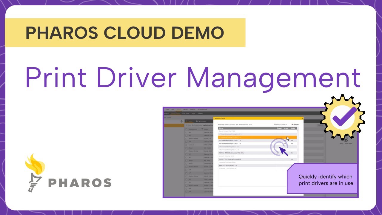 Simplified Print Driver Management: Pharos Cloud Demo