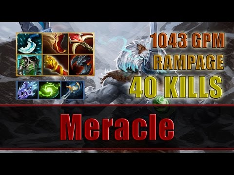 Meracle plays Magnus 40 KILLS RAMPAGE 1043 GPM - Dota 2