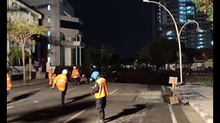 Saksi Ceritakan Detik-detik Jalan Gubeng Surabaya Ambles yang Membuat Mereka Terkaget