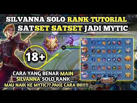 SILVANNA SIDE SOLO RANK 18+‼️ CARA YANG BENAR KALO MAU MENANG PAKE SILVANNA ‼️EPIC GLORY WAJIB TAU‼️