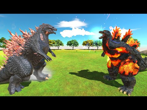 Who Will Win? Gojira Fight Godzilla Burning - Animal Revolt Battle Simulator