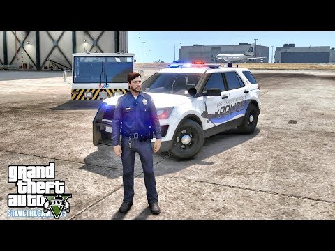 GTA 5 MODS LSPDFR 0.4.3 - EP 9 - AIRPORT PATROL!!! (GTA 5 REAL LIFE PC MOD)