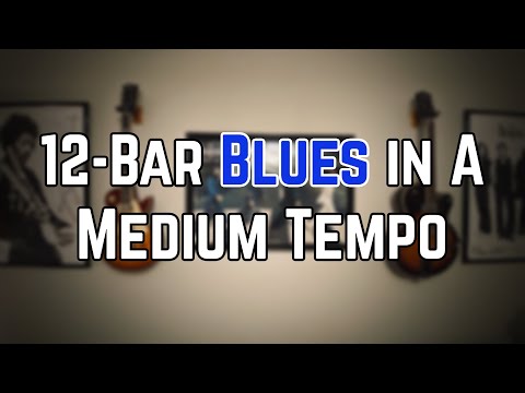 12 Bar Blues in A Backing Track Medium Tempo 100 BPM