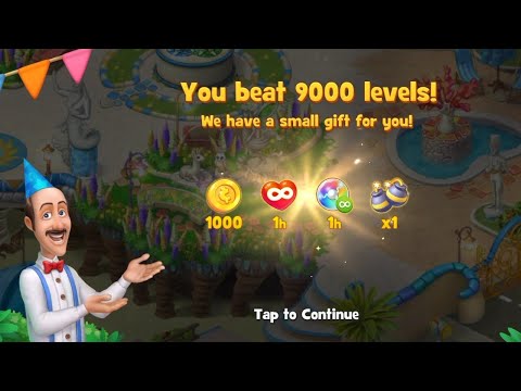Gardenscapes level 9000 ❤️ Gameplay Well Done