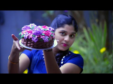 Beautiful Flower Basket Cake Design in Whipping Cream 🌸 By Flavorist