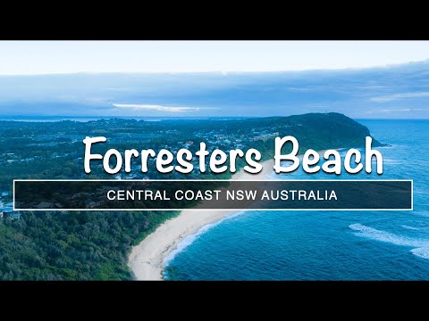4k drone footage of Forresters Beach 