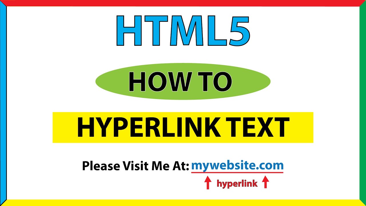 How To Hyperlink Text Using HTML *2023