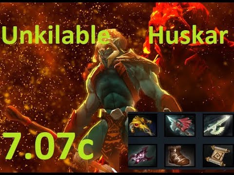 DOTA 2 - Unkillable Huskar survives 4 vs 1 encounter 7.07c