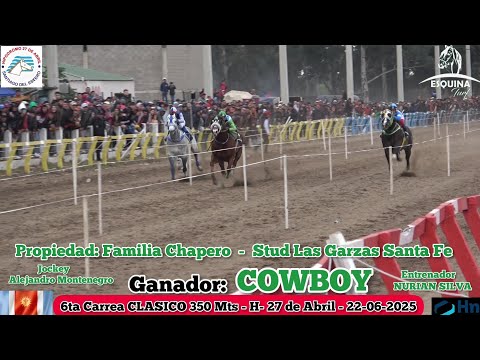 COWBOY (Las Garzas S. Fe) Hipodromo 27 de Abril  -  22-06-2025