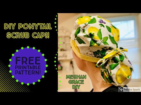 Scrub Cap Ponytail Pattern