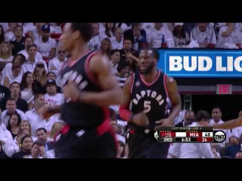 NBA, playoff 2016, Raptors vs. Heat, Round 2, Game 4, Move 30, DeMarre Carroll, 2 pointer