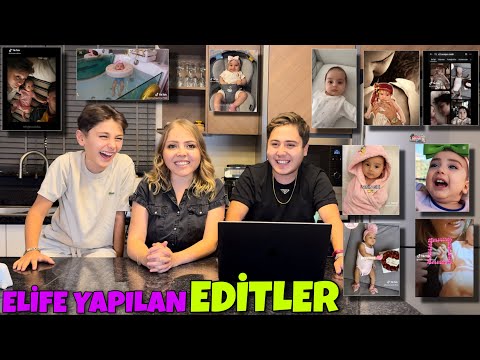 ELİFE YAPILAN EDİTLERİ İZLEDİK !! GÜLME KRİZİNE GİRDİK