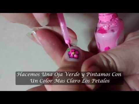Decoracion De Uñas Flor Rosa Fácil Y Sencilla | Flower Nail Art | Nailslucerocordoba