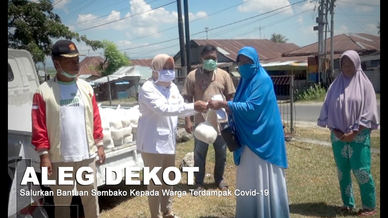 Hindari Kerumunan Warga, Aleg Dekot Salurkan Bantuan Sembako di masing-masing posko