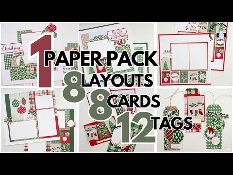 28 proyectos que utilizan 1 paquete de papel con patrones | Diseños de álbumes de recortes, tarje...