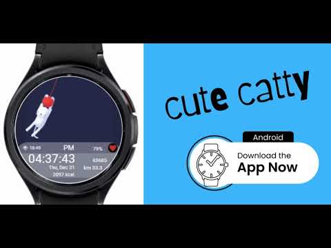Animated Cat Swing Watch Face