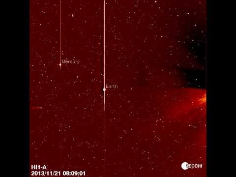 ISON approaches the Sun as seen from STEREO-A (Nov 21-26, 2013)