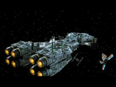 TIEs Strafing a Corellian Frigate WIP#3