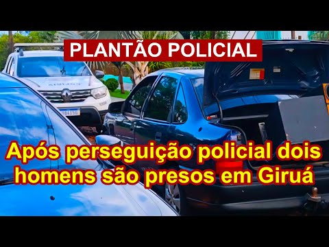Dupla é presa por tráfico de drogas após perseguição policial em Giruá
