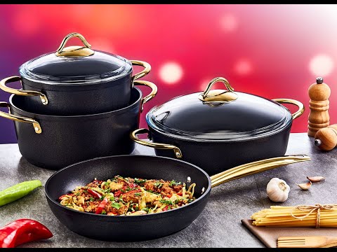 Набор посуды DIAMOND с а/п покрытием из 7 (4/3) предм. OMS-3019